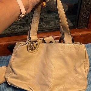 Michael Kors Tan Leather Shoulder Bag